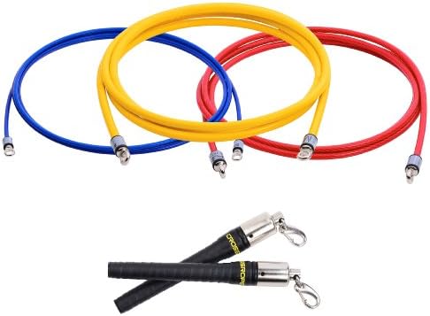 CrossRope Double Under Set: Patent Pending Professional High Speed Jump Rope. Perfect Double Under Jump-Rope Anti-Tangle Easy Storage Cables Are Lightweight, Thin, Tough, & Height Specific. Comfortable Ball Bearing Quick Handles Are Smooth, Fast, & Don't Catch. (Bonus: Full Cardio Workout System Includes 6 Starter Exercise Programs)