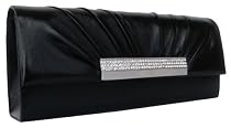 Edle Clutch Tasche Abendtasche, schwarz