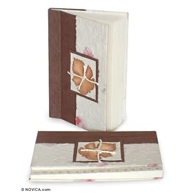 Saa paper address book and notebook, 'Autumn Heart'