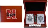 NCAA Nebraska Cornhuskers Playing Cards/Dice Gift Set - Cherry Finish