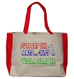 Support the Arts Kiss A Viola Player Large BELLA TOTEBAG w/ pockets (Choice of Colors)