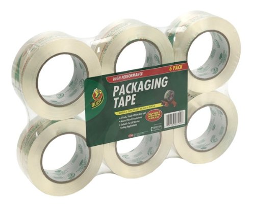 Duck Brand HD Clear High Performance Grade Packaging Tape, 1.88