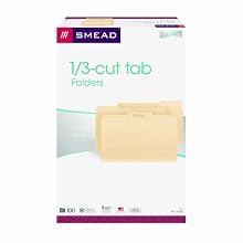 Smead File Folders, Legal Size, 11 Point, 1/3-Cut Tab, Manila, 100 Per Box (15330)