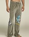 Ed Hardy Lounge Blue Tiger Velour Pants