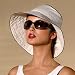 Physician Endorsed UPF 50+ Wide Brim Sun Protection Hat - Ooh La La in Cream with Black