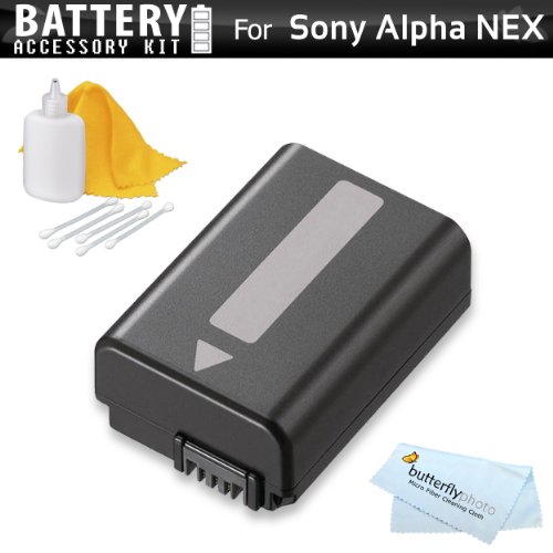 spec Battery Kit For Sony Alpha a7, a7K, a7R, a55, a33, SLT-A33, SLT-A55, NEX-3, NEX-5, NEX-5N, NEX-C3, NEX-7, NEX-5T, Sony Alpha a6000, a3000, a5000 DSLR Includes Replacement NP-FW50 Battery 1500 mAH + Lens Cleaning Kit + MicroFiber Cleaning Cloth