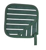 Rushbrookes Printed Racing Green Butchers Stripe Pot Grab
