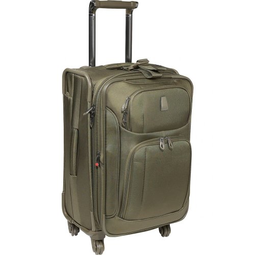 Delsey Luggage Helium Breeze 3.0 Lightweight Carry On 4 Wheel Spinner Expandable Upright, Green, 21 Inch