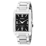 Armitron Mens 204321BKSV Silver-Tone Stainless