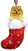 Santa's Little Pals Pomeranian Stocking Christmas Ornament