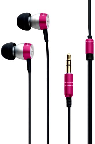iHome iB24P Metal Noise Isolating Earphones with iPod/iPhone/iPad Controls/Mic and Pouch (Pink) iHome iB24P Metal Noise Isolating Earphones with iPod/iPhone/iPad Controls/Mic and Pouch (Pink)