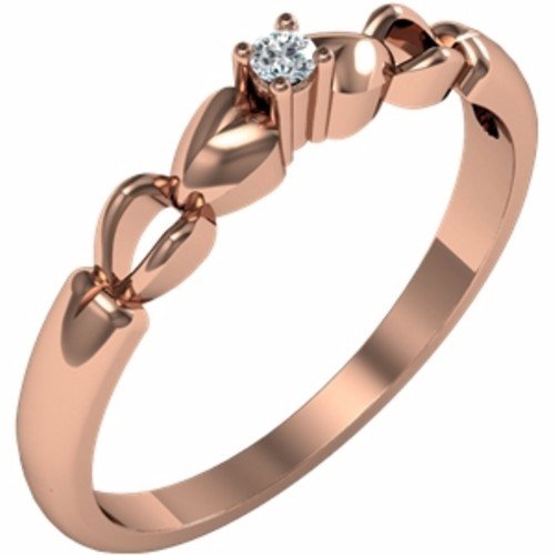 14K Rose Gold Diamond Promise Ring 0.03 Ct. 41o6NdPhurL 14K Rose Gold Diamond Promise Ring 0.03 Ct.