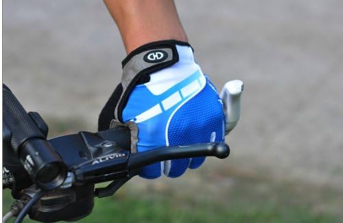 Handcrew Half Finger Microfiber Bycle Gloves (BLUE, XL)