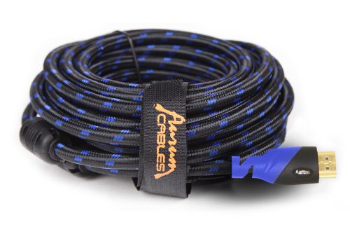 Aurum Ultra Series - High Speed HDMI Cable with Ethernet (25 FT) - Category 2 Certified - Supports 3D & Audio Return Channel - Full HD [Latest HDMI Version Available] - 25 Feet
