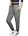 Allegra K Women's Drawstring Jogger Light Soft Stretch Pockets Pants Grey L