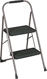 Cosco 11-308PBLW4 Two-Step Big Step Steel Folding Step Stool, Grey