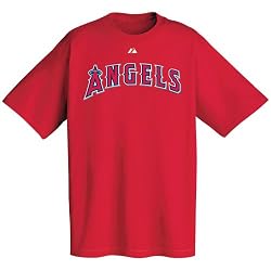 Los Angeles Angels Official Wordmark Short Sleeve T-Shirt, Red