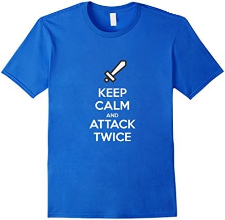 Keep Calm and Attack Twice | Clash Clans Tribute T-Shirt - Male Medium - Royal Blue