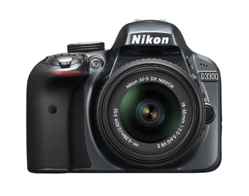 Nikon D3300 24.2 MP CMOS Digital SLR with AF-S DX NIKKOR 18-55mm f/3.5-5.6G VR II Zoom Lens (Grey)