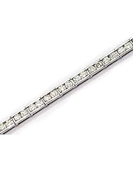 14K White Gold Diamond Channel Bracelet