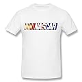 AnneLano Men's NASCAR Logo Shirt White