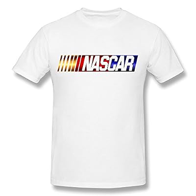AnneLano Men's NASCAR Logo Shirt White