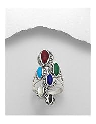 Marcasite Ring In 92.5 Sterling Silver