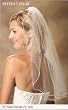1 Layer Elbow Length Wedding Veil w/ Rattail Edge