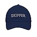 Speedy Pros Silver Letters Skipper Embroidery Twill Cotton 6 Panel Low Profile Hat Navy