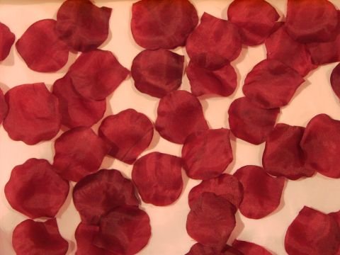 Childrens Toyshop  Spielwaren : 500 textile Rosenblätter, weinrot/ bordeaux, hochwertig
