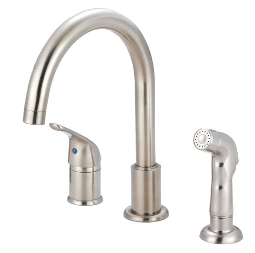 Westbrass One Hndl Gooseneck Faucet/Side Spray