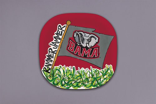 Collegiate Melamine Plates (Set of 8) (Alabama Crimson Tide)