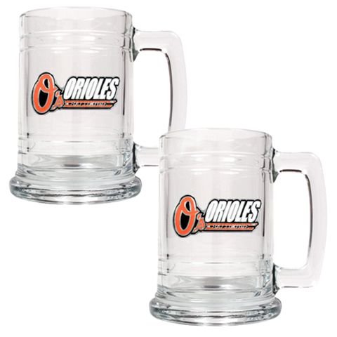 Baltimore Orioles Set of 2 Beer Mugs