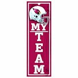 NFL Arizona Cardinals 4-by-13 Wood "My Team" Sign