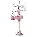 Pink Scroll Ballerina Jewelry Stand