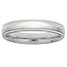 10k White Gold 4mm Standard Domed Comfort Fit Milgrain Benchmark Wedding Band 1.8mm Thickness Size 4.5