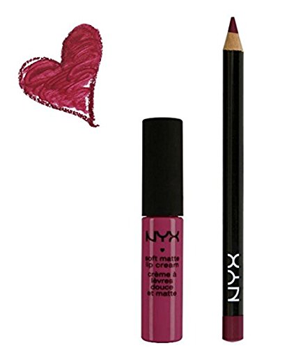 NYX Prague Lip Cream and Plum Lip Liner (Bundle of 2 Items)- Perfect Pairings Collection