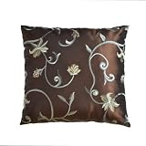 Athena 18" Pillow in Chocolate / French Blue