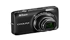 Nikon Coolpix S6300 16MP Point and Shoot Digital Camera with 10x Optical Zoom (Black)