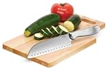 Ginsu 04885 7-Inch Stainless Steel Santoku Knife with Cutting Board