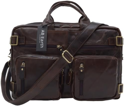 AB Earth Leather Briefcase Backpack, M43