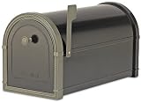 Architectural Mailboxes Black Bellevue Mailbox with Powder Coat White Bronze Accents - 5502