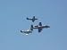 Air Fighters (3 Planes) Black Wood-Mounted Art Poster Print - 13" X 19"
