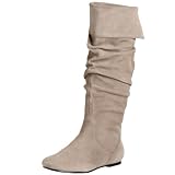  : Steve Madden Women's Bonanza Tall Shafted Flat Boot,Natural Suede,6 M US