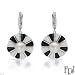 FPJ Vibrant Earrings With 2.90ctw Precious Stones - Genuine Agates, Clean Diamonds, Onyxes and 8mm Freshwater Pearls Well Made in 14K White Gold. Total item weight 9.4g Length 34mm