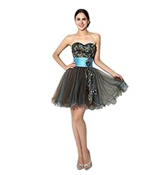 Embroidered Short Sweetheart Tulle Homecoming Dress 