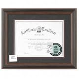 DAX® Desk/Wall Photo Frame, Wood, 11 x 14, Rosewood/Black