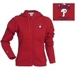 Philadelphia Phillies MLB WS 2008 Champs Hoody Full Zip Sweatshirt For Women (Dk Red)
