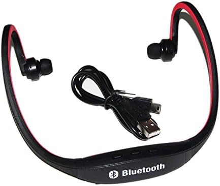 YIMAN Sports Wireless Bluetooth Headphone Earphone Hifi Stereo Stero Headset for PC MP3 MP4 iPod Mobile(Red)