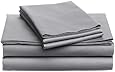 Pinzon Hemstitch 400-Thread-Count Egyptian Cotton Sateen Sheet Set - King, Light Grey
